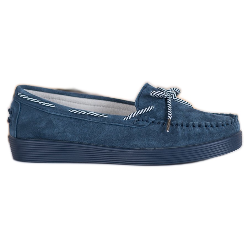 Filippo Mocassini classici in pelle blu