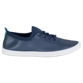 SHELOVET Sneakers Leggere Con Ecopelle blu