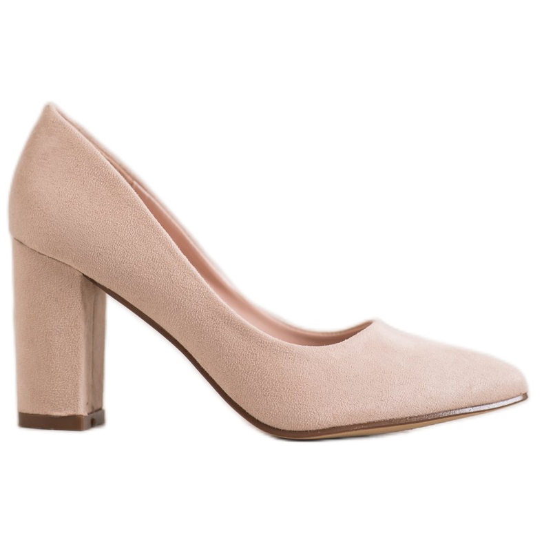 Ideal Shoes Décolleté beige su tacchi alti