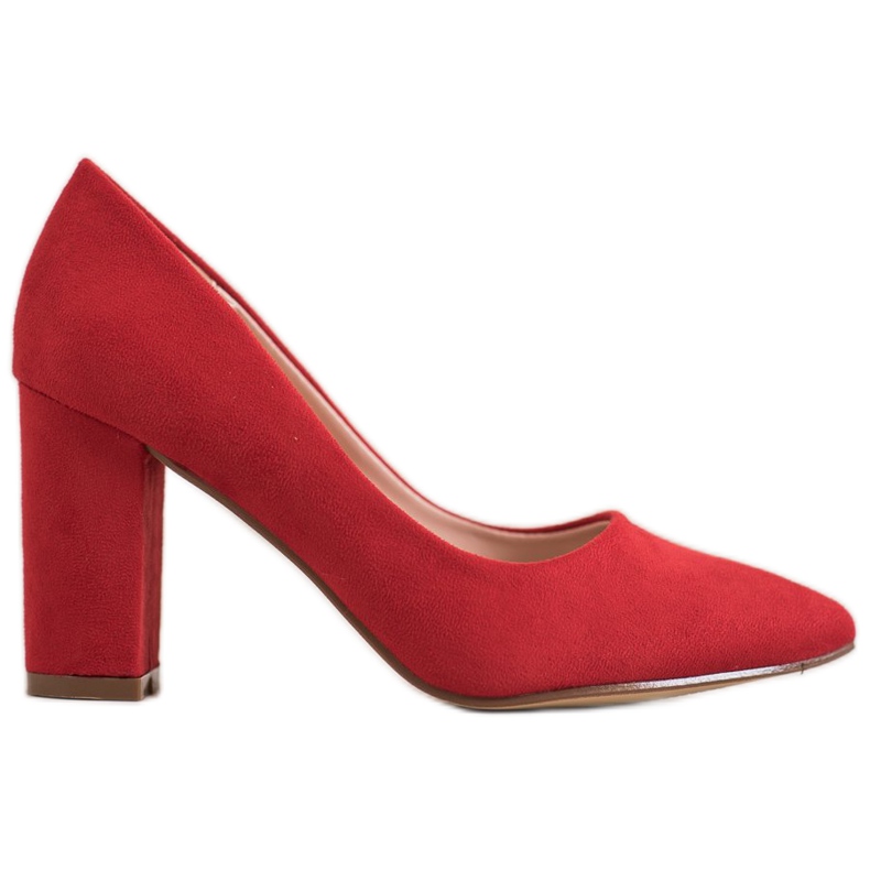 Ideal Shoes Décolleté rosse su tacchi alti rosso