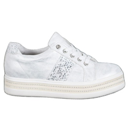 Bestelle Sneakers Con Cubic Zirconia bianca grigio