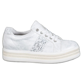 Bestelle Sneakers Con Cubic Zirconia bianco grigio
