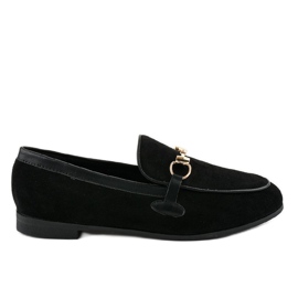 Mocassini neri da ballerine JN57 nero