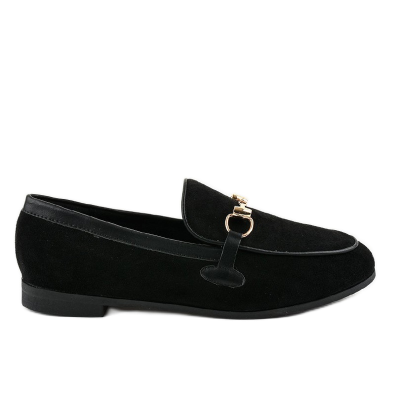 Mocassini neri da ballerine JN57 nero
