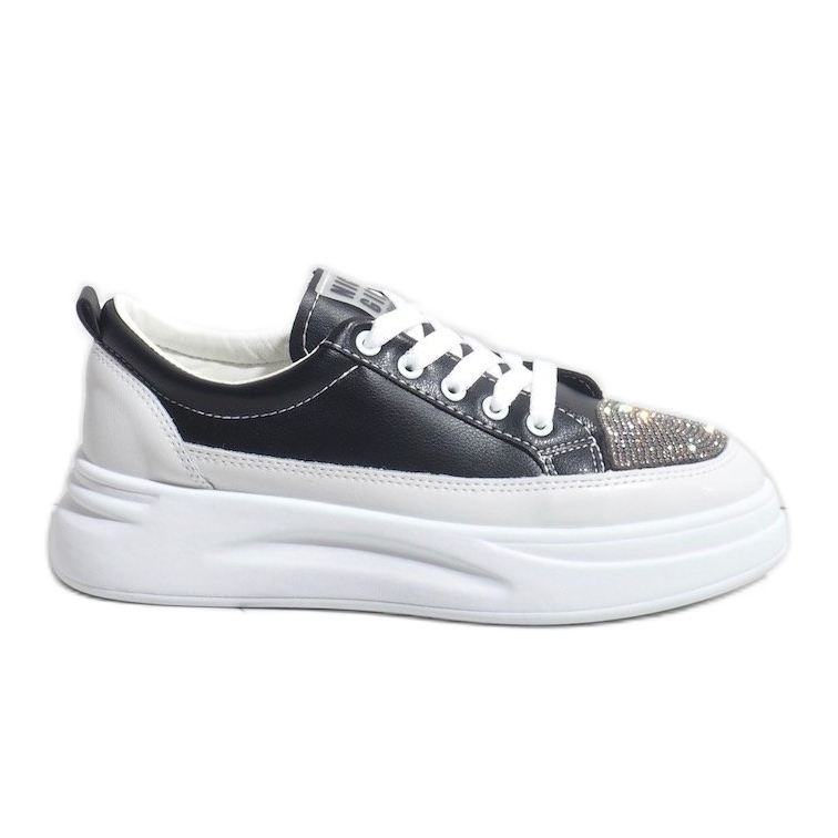 Sneakers nere sneakers decorate con G140-1 nero