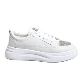Sneakers sneakers bianche decorate con G140-2 bianco