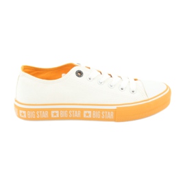 Sneakers Big Star FF274234 suola gialla, bianche bianca