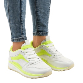Scarpe sportive bianche e verdi BOK-1195 bianca verde