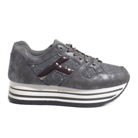 Scarpe sportive da donna alla moda grigie 1306 grigio