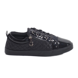 Sneakers da donna alla moda nere R19-11 nero