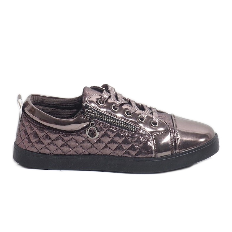 Sneakers da donna alla moda argento scuro R19-10 grigio