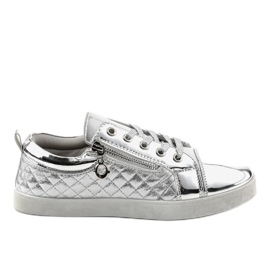Sneakers da donna alla moda argento R19-3 grigio