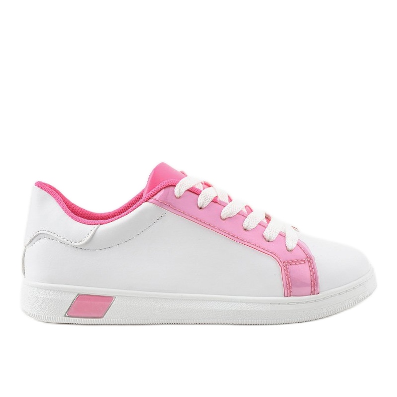 Sneakers bianche W-3116 bianca rosa