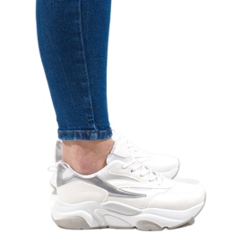 Sneakers sportive bianche SX001-9 bianco