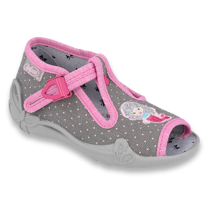 Scarpe per bambini Befado 213P114 rosa grigio