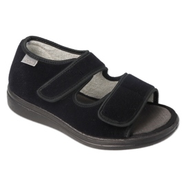 Dottore Orto befado sandali in velcro maschile 070m001 nero