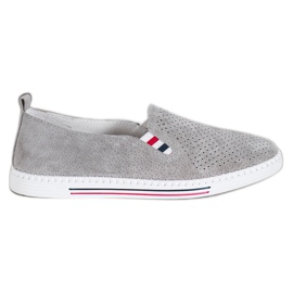 Filippo Sneakers in pelle grigia grigio