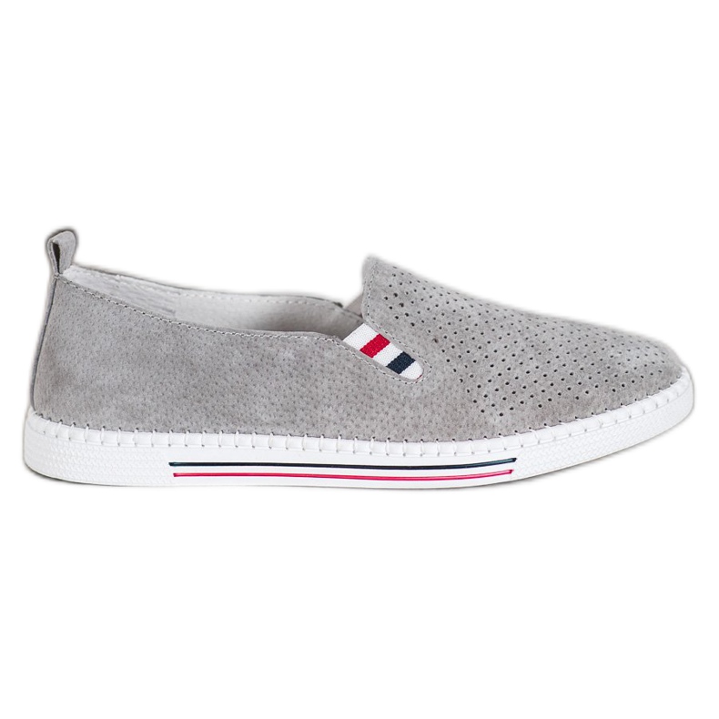 Filippo Sneakers in pelle grigia grigio