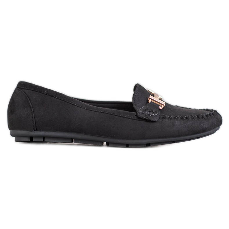 Clowse Mocassini Neri Con Ornamento nero