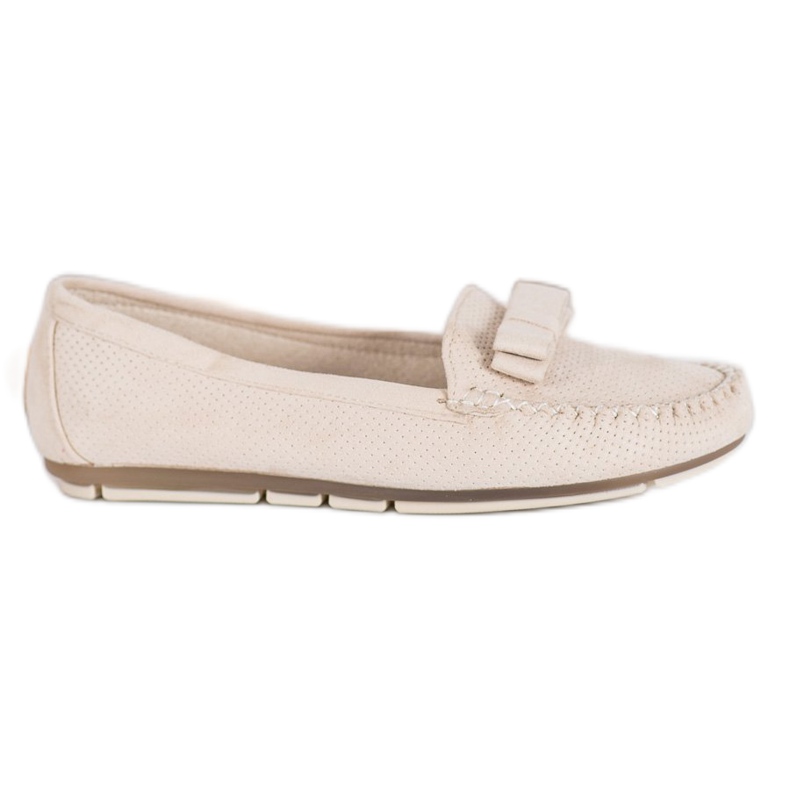 Clowse Mocassini traforati con fiocco beige