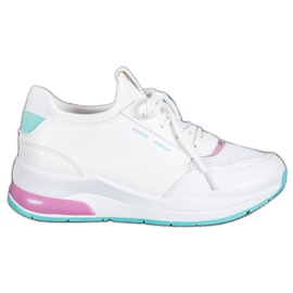 SHELOVET Scarpe Allacciate In Ecopelle bianco