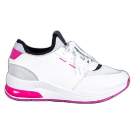 SHELOVET Scarpe Allacciate In Ecopelle bianco