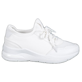 SHELOVET Scarpe Allacciate In Ecopelle bianco