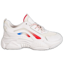 SHELOVET Sneakers alla moda sulla piattaforma bianco