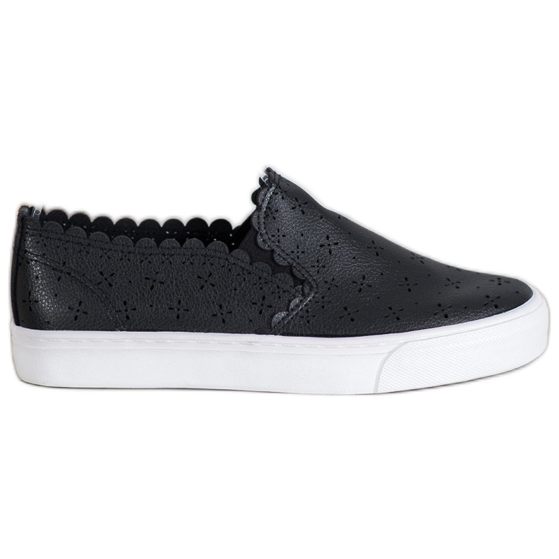 J. Star Sneakers slip-on in ecopelle nero