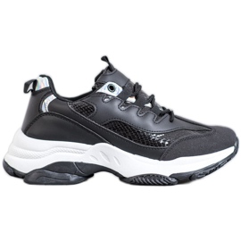 SHELOVET Sneakers con plateau con stampa serpente nero