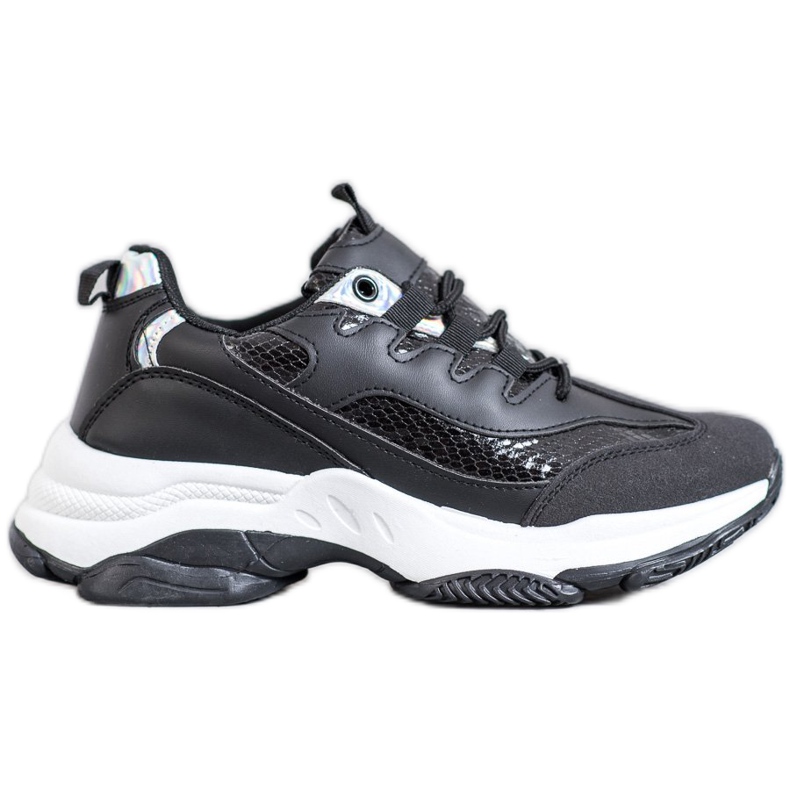 SHELOVET Sneakers con plateau con stampa serpente nero