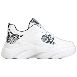 Weide Sneakers alla moda in ecopelle bianca
