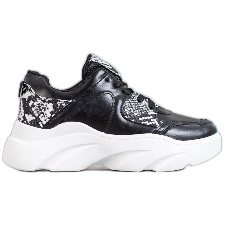 Weide Sneakers alla moda in ecopelle nero