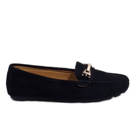 Mocassini neri con fibbia FM2958-2 nero