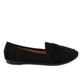 Mocassino ballerina in ecopelle scamosciata nera B2030 nero