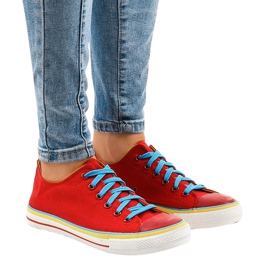 Sneakers basse classiche rosse W03 rosso