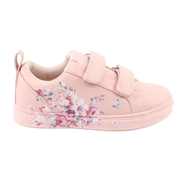 Sneaker American Club Velcro fiori ES11 rosso viola blu rosa