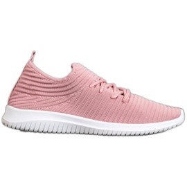 SHELOVET Scarpe Slip-On in tessuto rosa