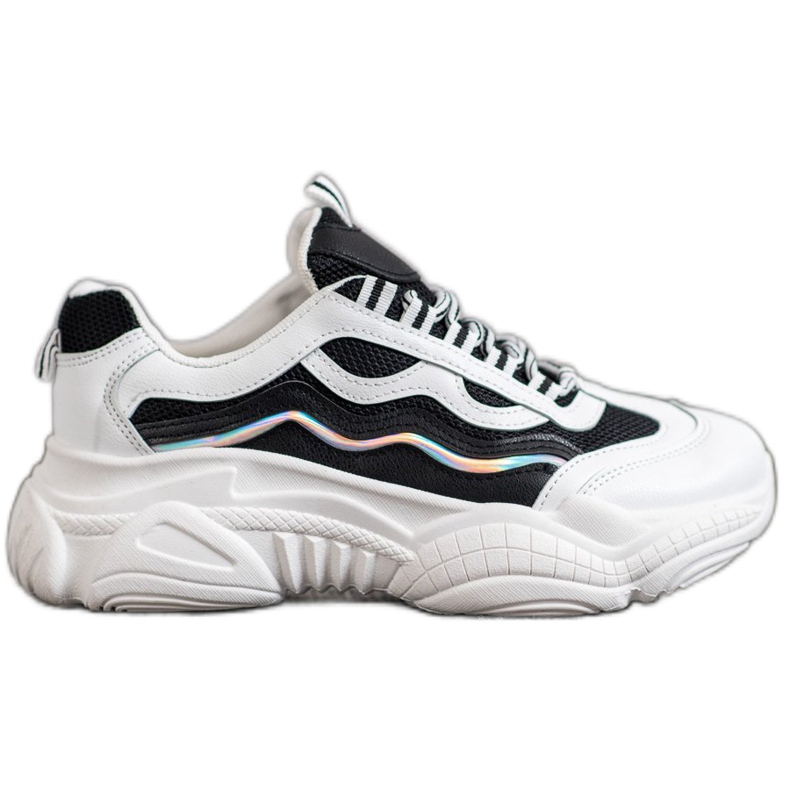 SHELOVET Scarpe Da Ginnastica Sulla Piattaforma bianca nero