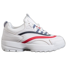 Weide Scarpe alla moda sulla piattaforma bianco