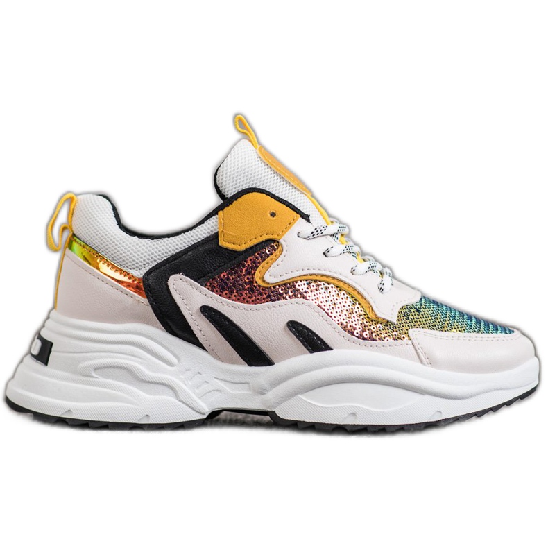 Weide Sneakers alla moda con paillettes multicolore