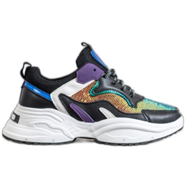 Weide Sneakers alla moda con paillettes multicolore