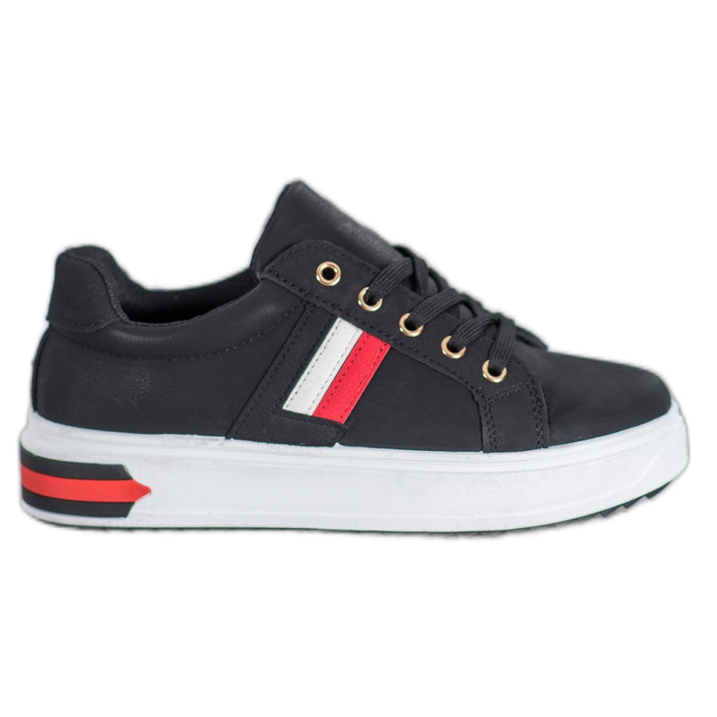 SHELOVET Scarpe sportive in ecopelle nero