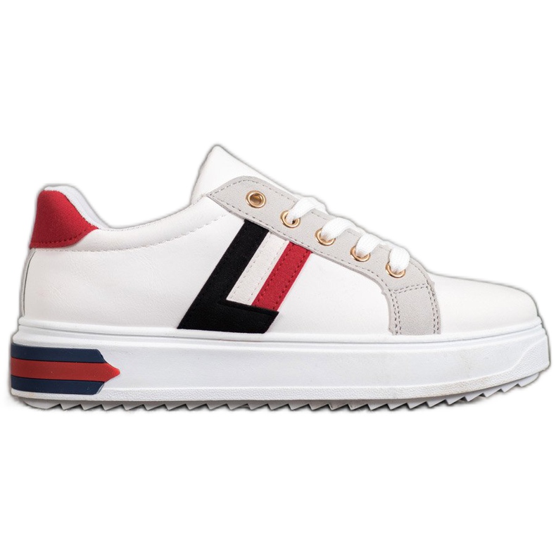SHELOVET Scarpe sportive in ecopelle bianco multicolore