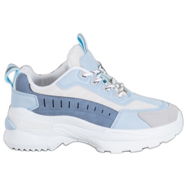 SHELOVET Scarpe alla moda sulla piattaforma blu multicolore