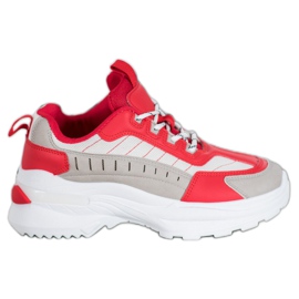 SHELOVET Scarpe alla moda sulla piattaforma rosso multicolore