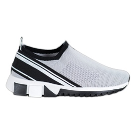SHELOVET Scarpe Slip-on Con Rete grigio
