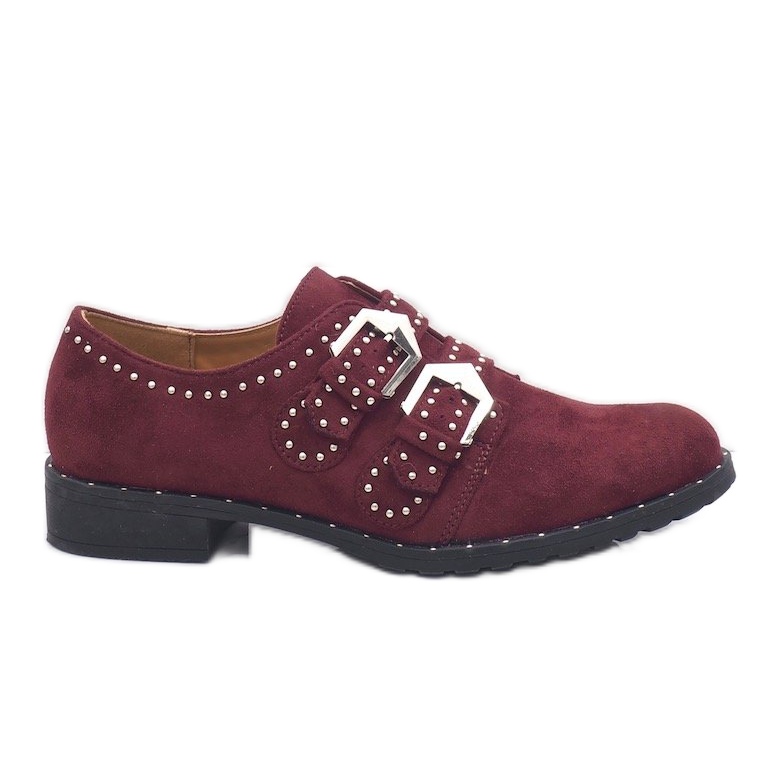 Scarpe bordeaux con borchie ES8500 rosso