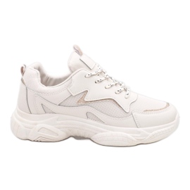 Scarpe sportive da donna alla moda beige 7939-SP