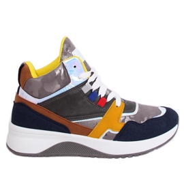 Sneakers alte D20-2 Grigie multicolore
